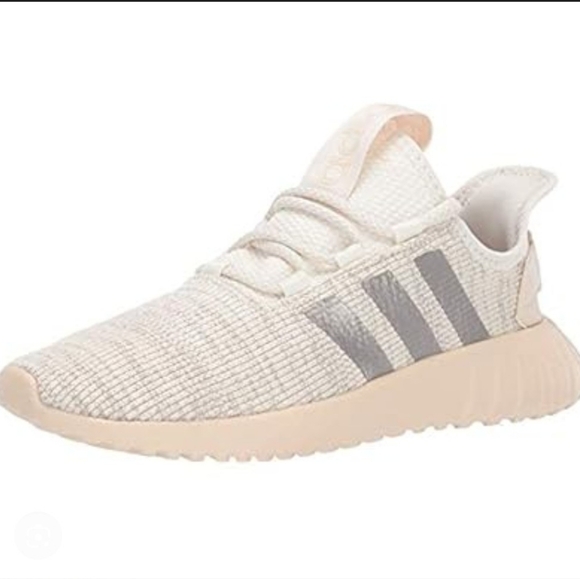 Adidas Cloudfoam Cream Tan Silver Trainers Women's Size 8 Sneakers - Picture 1 of 10